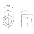 Sekskantmotrik M6 DIN 934 A4-80 000-060 (2)