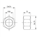 Sekskantmotrik M16 DIN 934 A4-80 000-073 (3)
