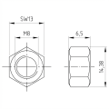 Sekskantmotrik M8 DIN 934 A4-80 000-063 (3)