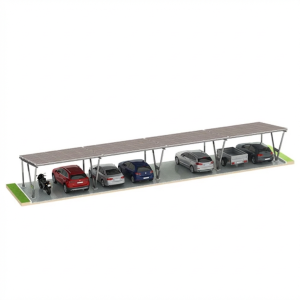 Solcellecarport VICA til 8 køretøjer Solcelleparkering 4x2 moduler