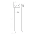 Jordspyd med låsemekanisme l=35cm galvaniseret stål 000-162 (2)