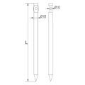 Enkelt nedslagningsanker l=35cm galvaniseret stål 000-164 (2)