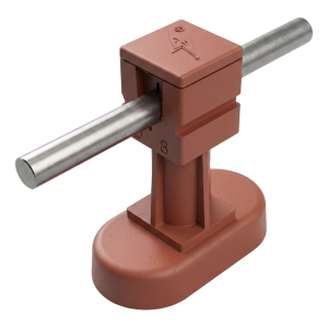 Stolpe med keramisk base murstensfarvet af plast