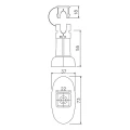 Stolpe med keramisk base murstensfarvet af plast 000-170 (2)