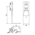 Vinkelbeslag med plade h=8cm galvanisk forzinket 000-146 (2)