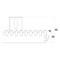 LISTWA ZĘBATA TWORZYWO, NYLONOWA L1000X18 (10) (do 600 kg) 000-211 (2)
