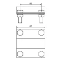 Jordforbindelse 2-plader stang ; B op til 40 mm, Ø 20 mm PV-24-03 (2)