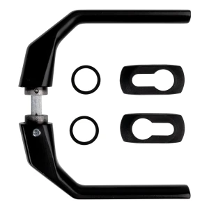 Sort stål håndtag 125×80 mm