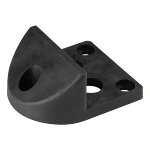 Portstop i stål med gummibuffer – til skruemontering, 130x150/H65 mm