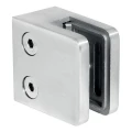 Glasholder 45x45x26 mm, glas 6-10,76 mm, AISI 304, fladt system, satin 000-260 (1)