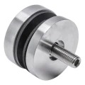 Punktbeslag til glas fi 50/8/M10x50, glas 8-17,52 mm, AISI 304, fladt system, satin 000-266 (2)