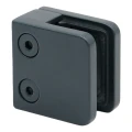 Glasholder 45x45x26 mm antracit glas 6-10,76 mm zamak fladt system malet 000-269 (3)
