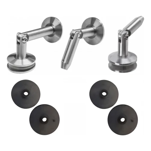 Glasoverdækningssystem M12, 3-delt, til afstivning fi 12mm, glas 8-17,52mm (aisi304, universel, satin) (10) 000-285 (1)