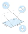 Glasoverdækningssystem M12, 3-delt, til afstivning fi 12mm, glas 8-17,52mm (aisi304, universel, satin) (10) 000-285 (4)