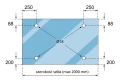 Glasoverdækningssystem M12, 3-delt, til afstivning fi 12mm, glas 8-17,52mm (aisi304, universel, satin) (10) 000-285 (5)