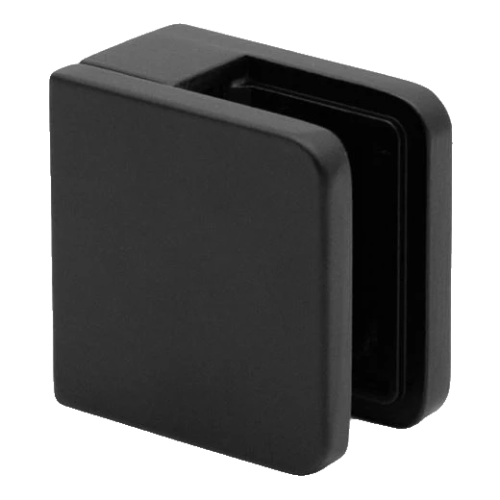 Punktbeslag til glas 45x45x26 mm, sort, glas 6-10,76 mm, zamak, fladt system, malet 000-286 (1)
