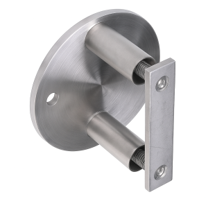 Sidemonteret stolpebeslag fi 42,4 mm til rør fi 100 mm AISI 304 satin