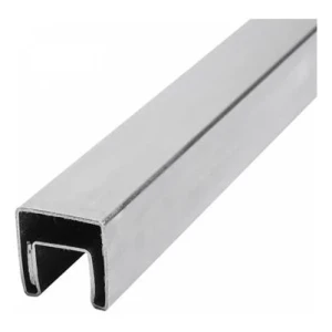 Håndliste påmonteret på glas 8-21,52 mm 40x40x5000 mm AISI 304 satin