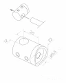 Gennemgående holder til stang/rør fi 12 mm. system til rør 42,4 mm, AISI 304 satin 000-290 (2)