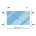 Glastag system M10 3-delt afstivning fi 10 mm glas 8-17,52 mm AISI 304 satin 000-261 (7)