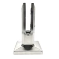 Lodret glasbeslag spigot 50x50/100x100 mm glas 12-17,52 mm AISI 304 satin 000-291 (1)