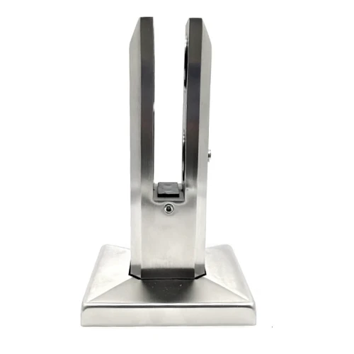 Lodret glasbeslag spigot 50x50/100x100 mm glas 12-17,52 mm AISI 304 satin 000-291 (1)