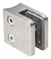 Glasholder 45x45x26 mm glas 6-10,76 mm zamak system 42,4 mm rå