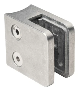 Glasholder 45x45x26 mm glas 6-10,76 mm zamak system 42,4 mm rå