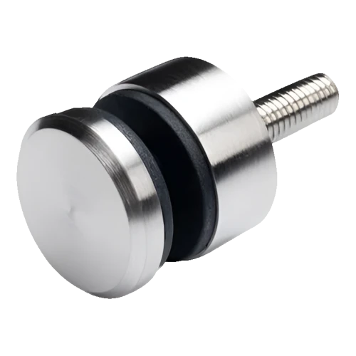 Punktbeslag til glas fi 30/13/M8x40 glas 6-12 mm AISI 304 fladt system satin 000-295 (1)