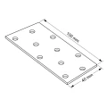Perforeret plade flad samler PP 2 40x100x2,0 000-359 (3)