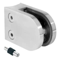 Glasholder 50x40x26 mm med pin, glas 6-10,76 mm, AISI 304, system 42,4, blank 000-264 (1)