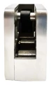 Glasholder 45x45x26 mm med pin-beslag glas 6–10,76 mm AISI 304 fladt system satin 000-268 (2)