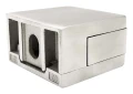 Glasholder 45x45x26 mm med pin-beslag glas 6–10,76 mm AISI 304 fladt system satin 000-268 (3)