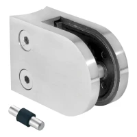 Glasholder 6-10,76 mm 50x40x26 mm med pin AISI 304 system 48,3 mm satin