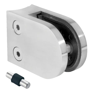 Glasholder 6-10,76 mm 50x40x26 mm pin AISI 316 system 42,4 mm satin