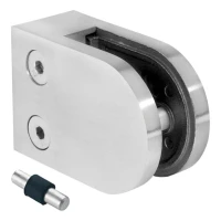 Glasholder 6-10,76 mm 63x45x28 mm pin AISI 304 fladt system satin