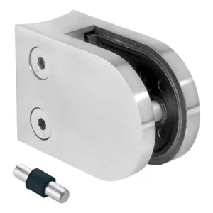 Glasholder 63x45x28 mm pin, glas 6-10,76 mm AISI 304 system 42,4 mm satin