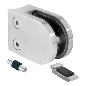 Glasholder 6-12,76 mm konsol og pin 63x45x30 mm AISI 304 system 42,4 mm satin