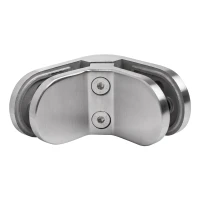 Glasbeslag 6-12,76 mm 90° oval 82x45x30 mm pin AISI 304 satin