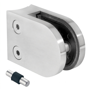 Glasholder 6-12,76 mm 63x45x30 mm med pin AISI 304 system 48,3 mm satineret