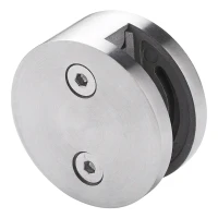 Glasholder 8-12,76 mm ensidig fi 60 mm AISI 304 fladt system satin