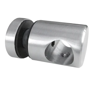 Gennemløbs- og punktbeslag fi 16mm fi 25/30/M6x15 glas 6-11,52mm AISI304 satineret