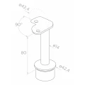 Hjørnestolpe til gelænder til glas fi 42,4x1060/1102,4mm 4 beslag slebet 000-559 (3)