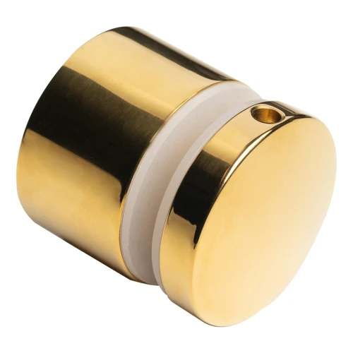 Punktbeslag til glas 10,38-17,52mm Ø 50/30/M10x40 AISI304 fladt system guld 000-565 (1)