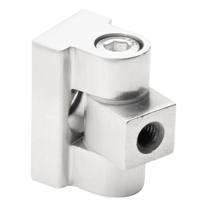 180° hængsel til glasfastgørelse 45 x 45 x 26 mm AISI304, satineret