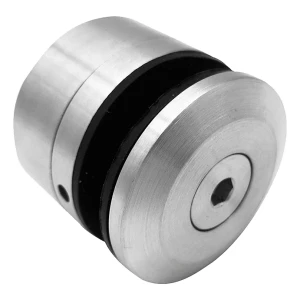 Punktbeslag glas 8-16,76mm fi 48/26/M10x38 på unbraconøgle AISI304 satin fladt system
