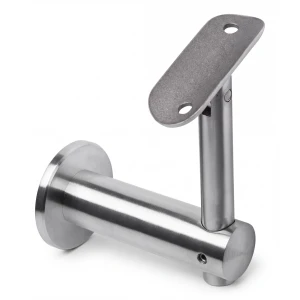 Gelænder vægbeslag fi 50mm leddet AISI304 system 42,4 satin