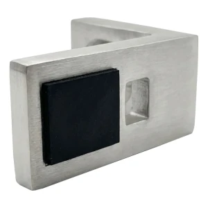 Glasbeslag 40x35x20 mm AISI304 fladt system satin