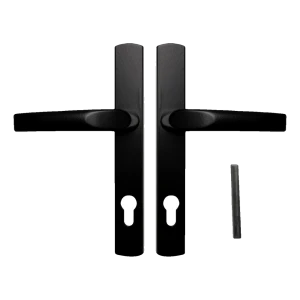 PSG – sort aluminiumsgreb med skilt 234×32 mm, afstand 72 mm