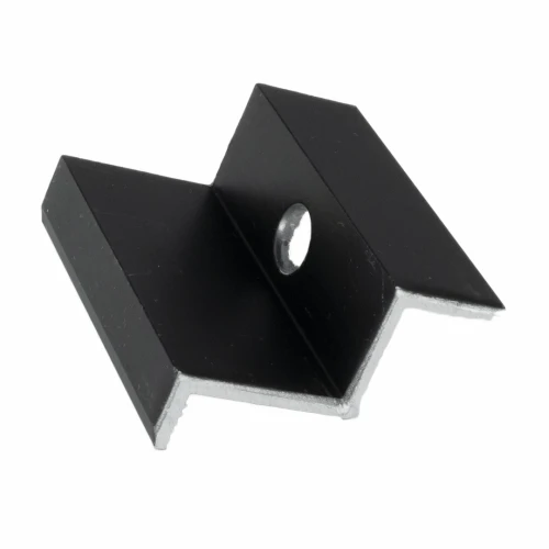 Endeklemme H35 Aluminium 6060 hul M8 Anodiseret PV-03-06